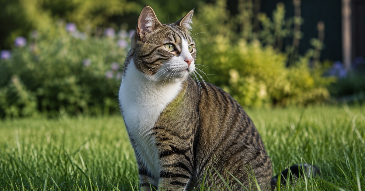 best flea and tick treatment for cats, healthy cat outdoors